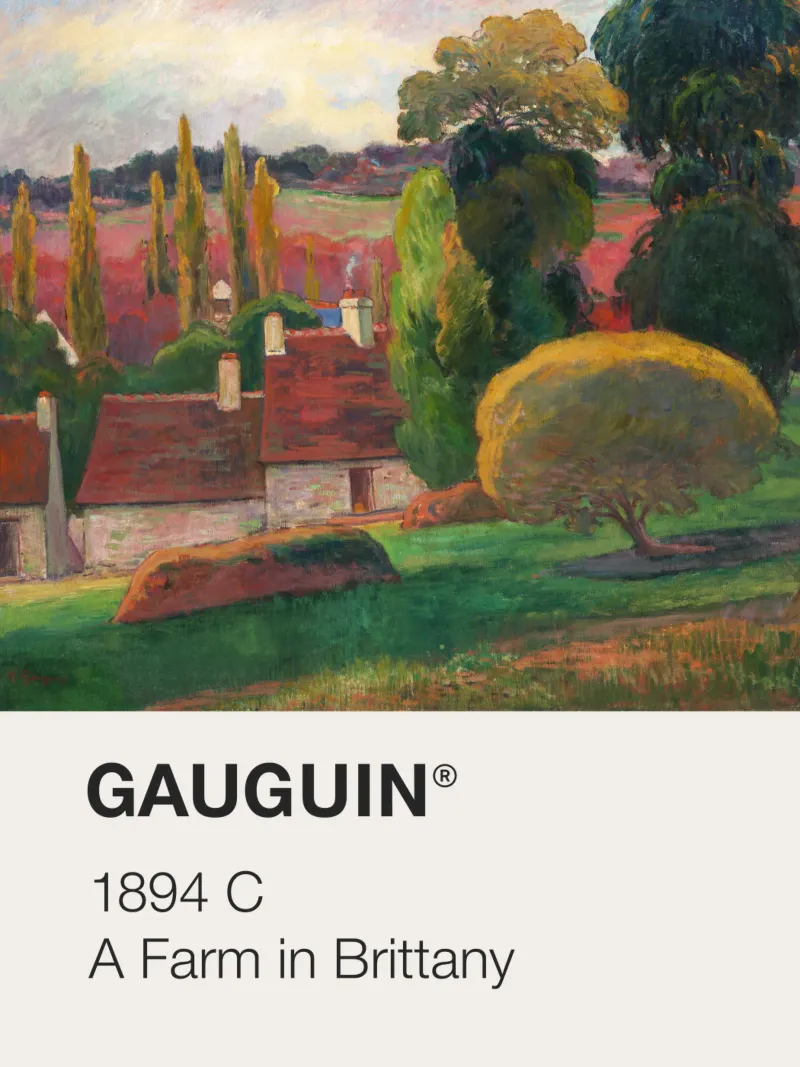 Pantone Gauguin tela con Cornice a cassetta da Vintagrafica
