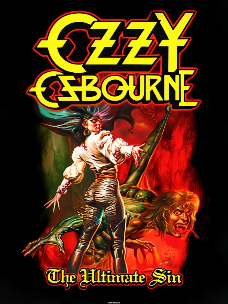 Ozzy Osbourne plexiglass da rock music