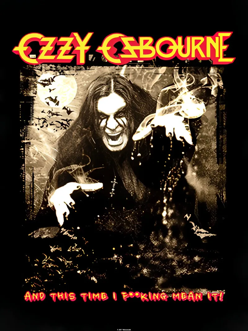 ozzy osbourne pellicola backlit da rock music