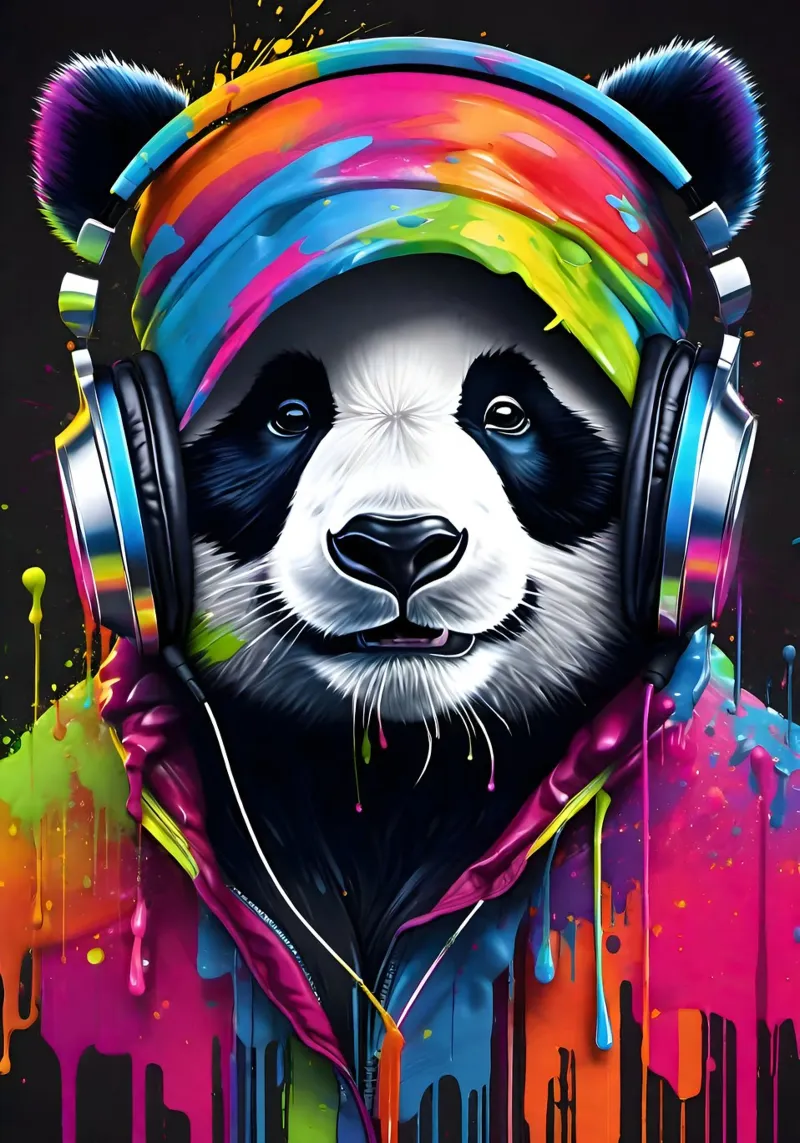 Panda meloman art plexiglass da MakArena