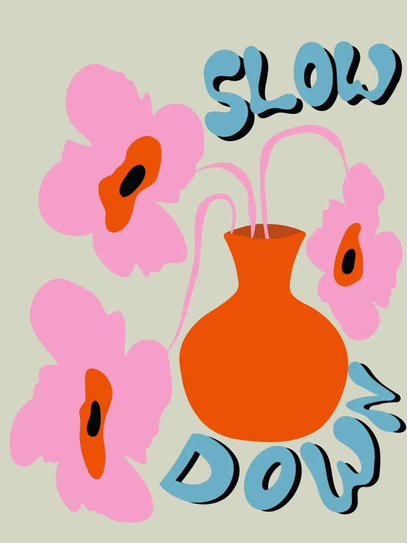 Rallentare poster con telaio in plastica da Miho Art Studio