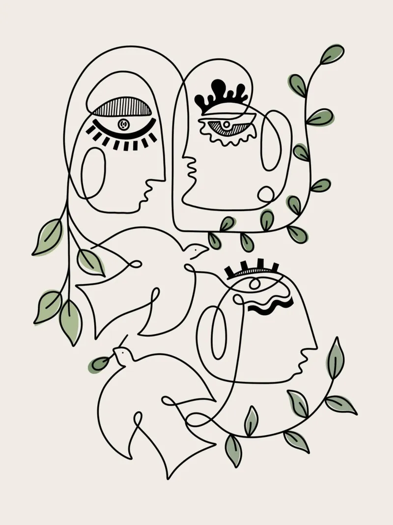 Crowded Eternity poster with aluminum frame by Shatha Al Dafai