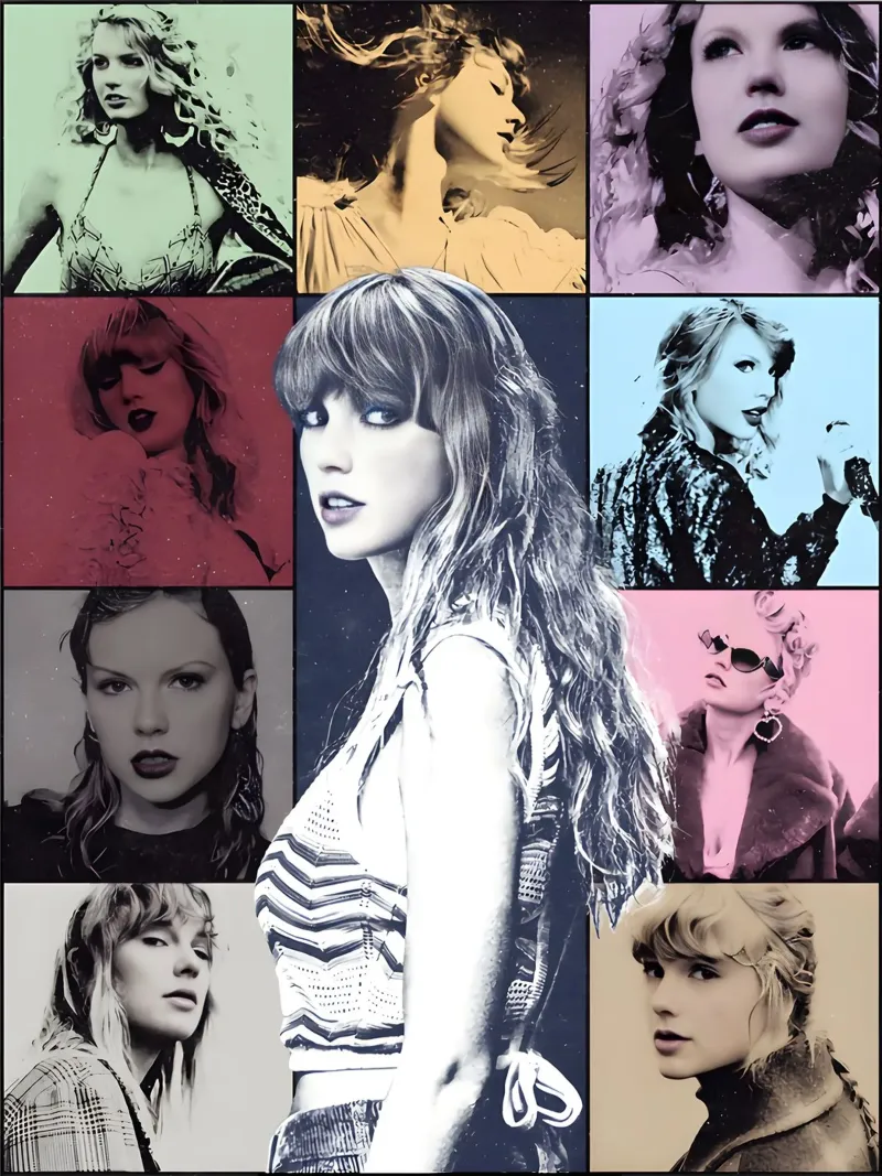 Collage gierzwaluwen Vector canvas van Home Band Shop