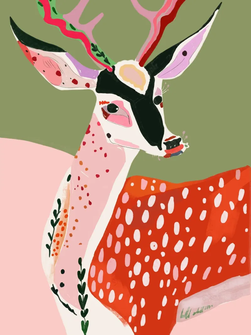 Enchanted Deer alu-dibond by ArtsySesta