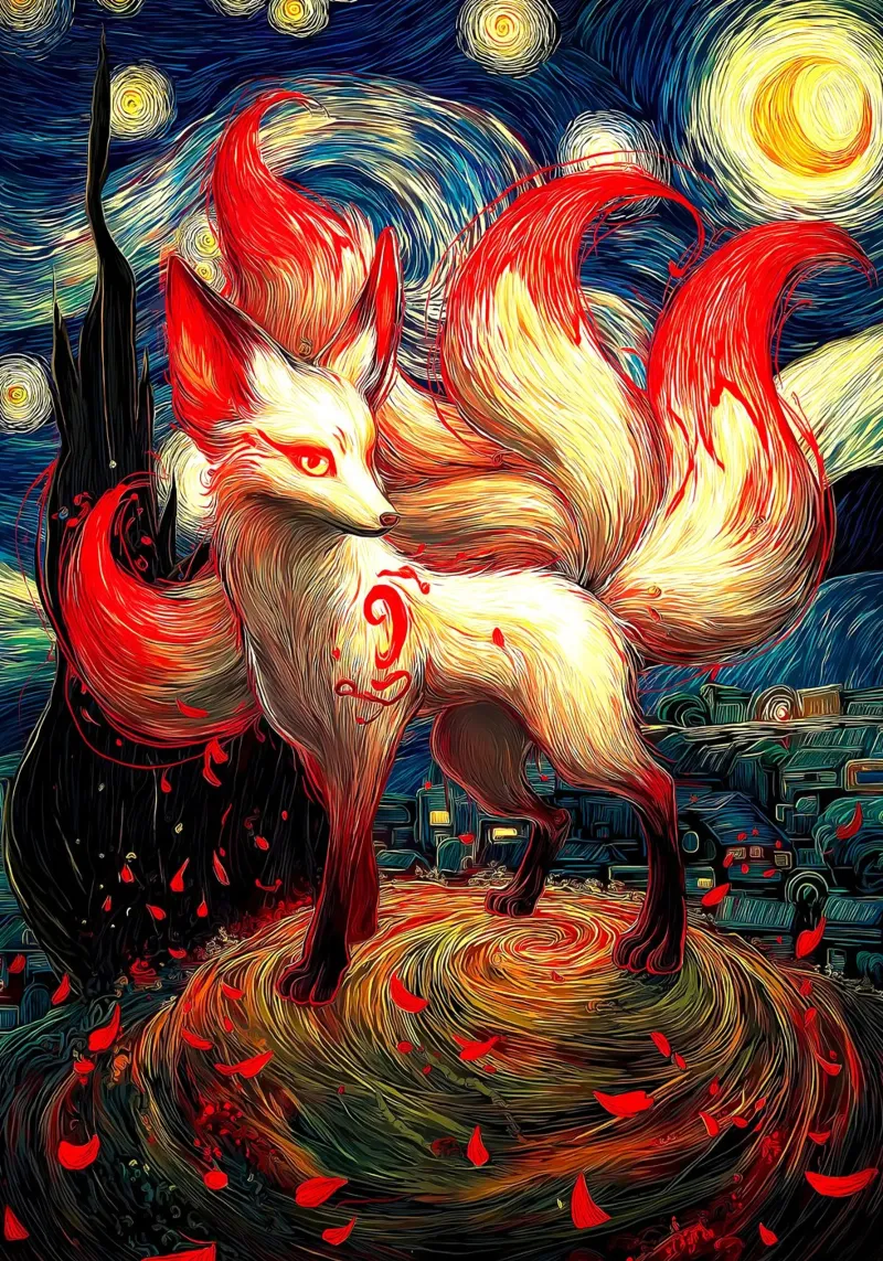 Zorro de nueve colas hahnemühle de Fleur de Lys