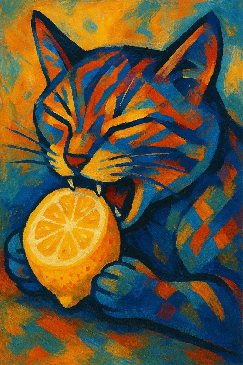 The Sour Bite poster con telaio in plastica da LemonCat Studio
