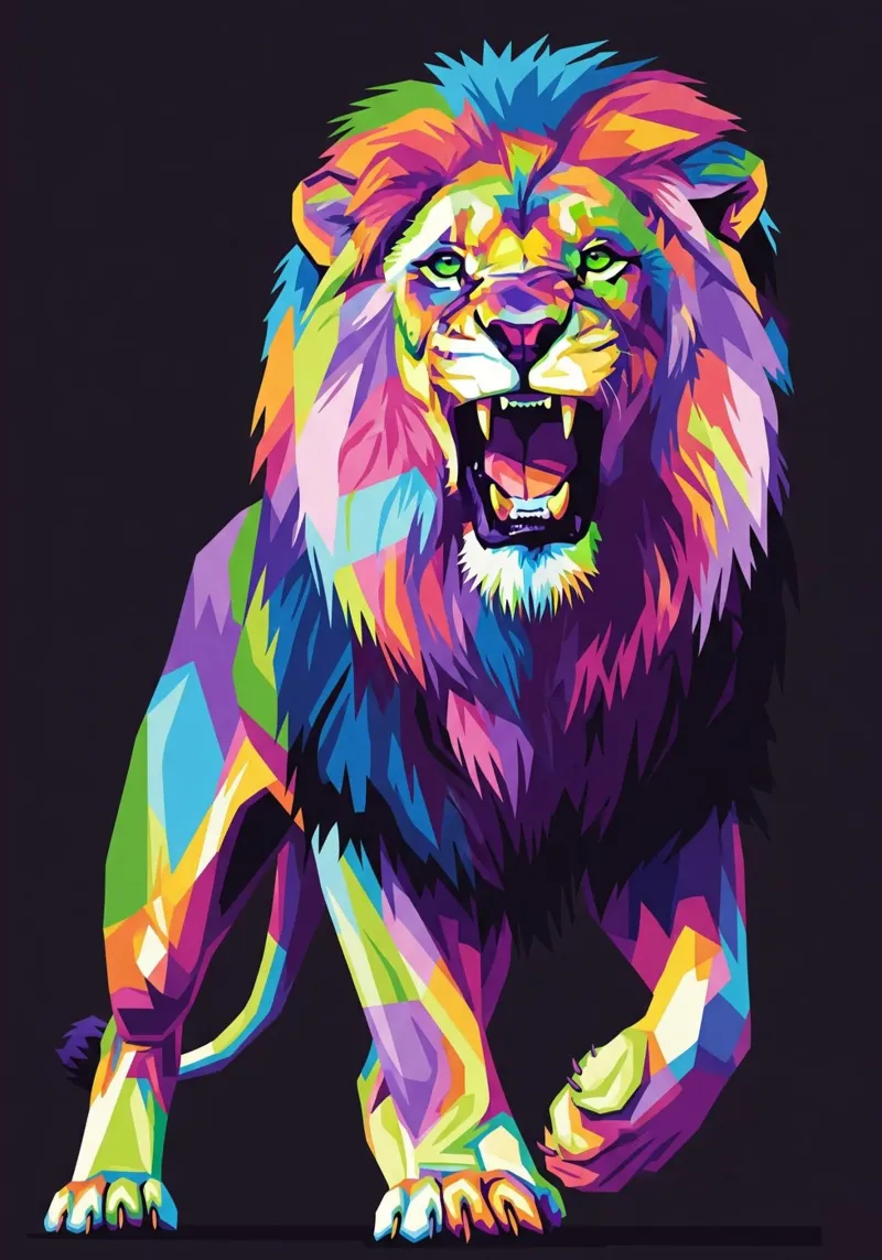 Arte del ruggito del leone poster da Wild Life studio