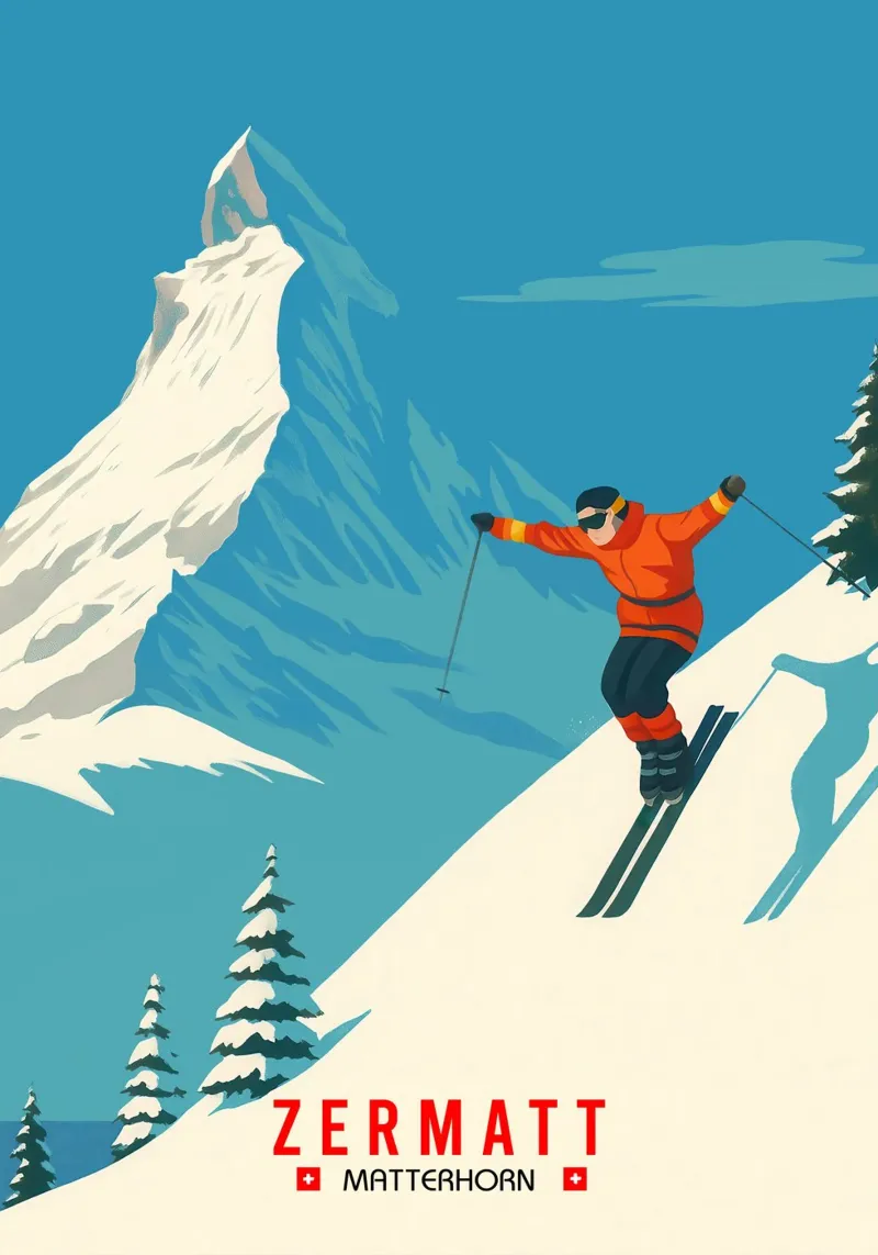 Zermatt & the Matterhorn pellicola backlit da Attaboy Dsgn