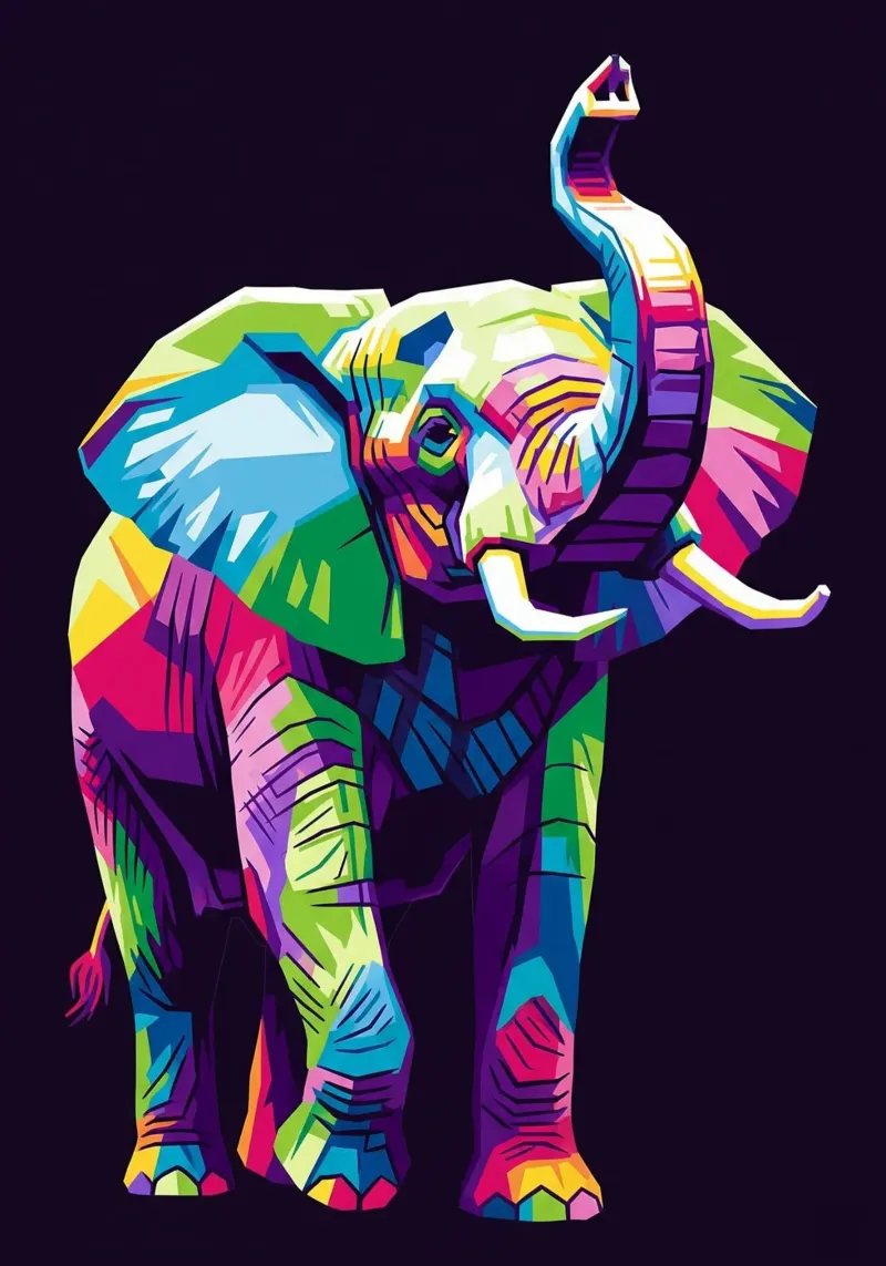Arte dell'elefante (1) poster da Wild Life studio