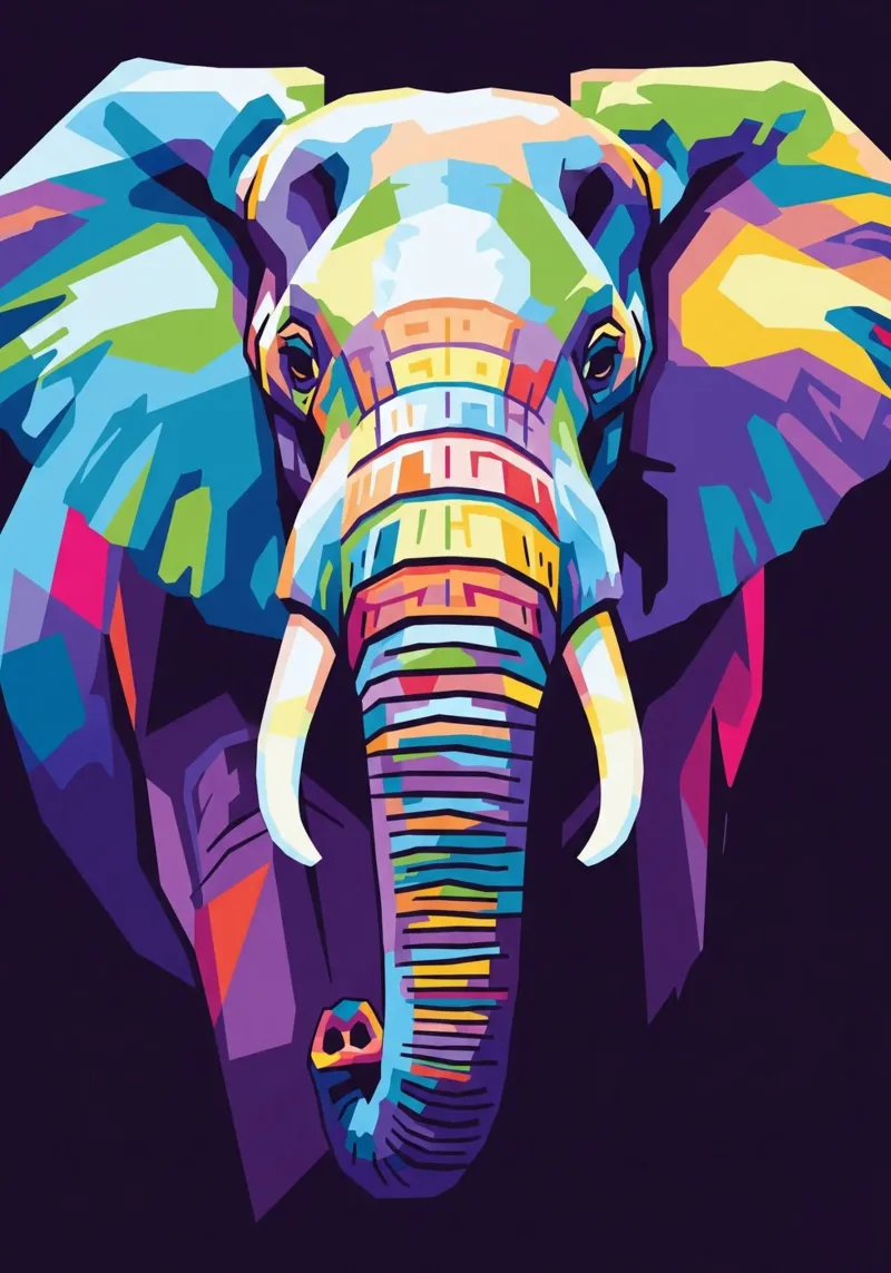 Arte dell'elefante (2) poster da Wild Life studio