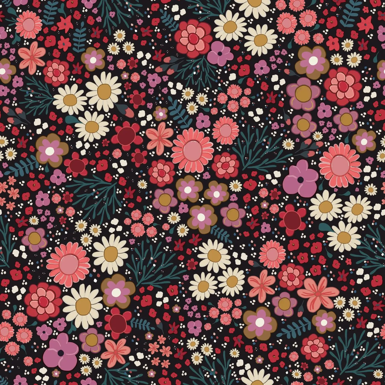 Semplice modello di fiori disegnato a mano pellicola backlit da gulsengunel
