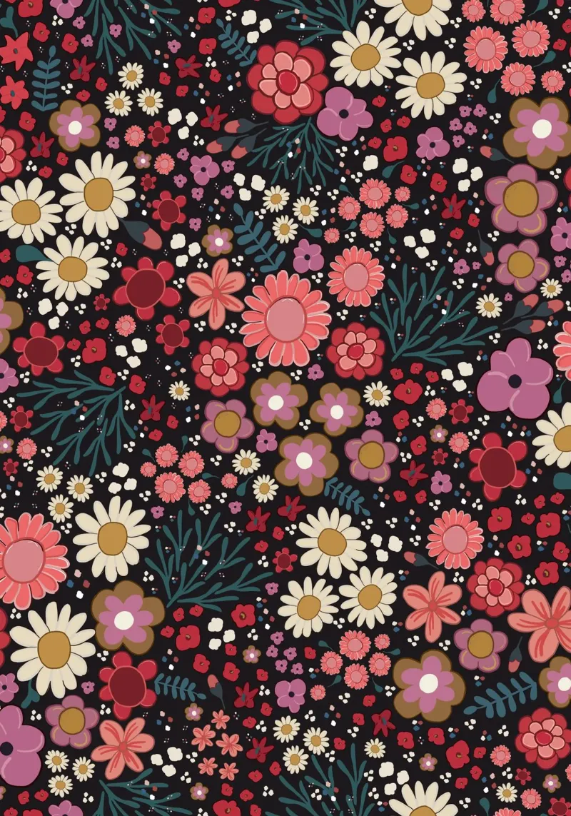 Semplice modello di fiori disegnato a mano pellicola backlit da gulsengunel