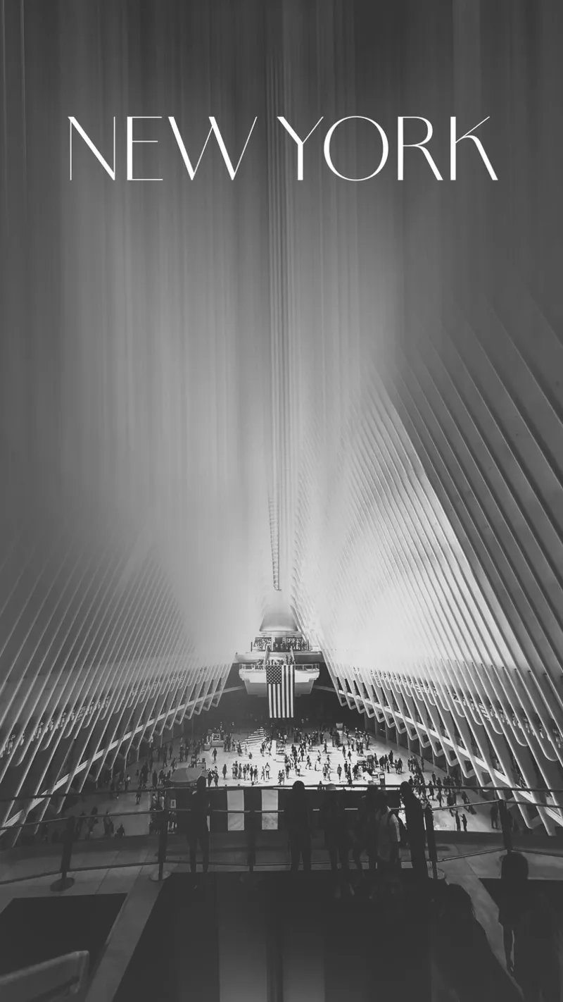 New York poster con telaio in legno da Flo Klein