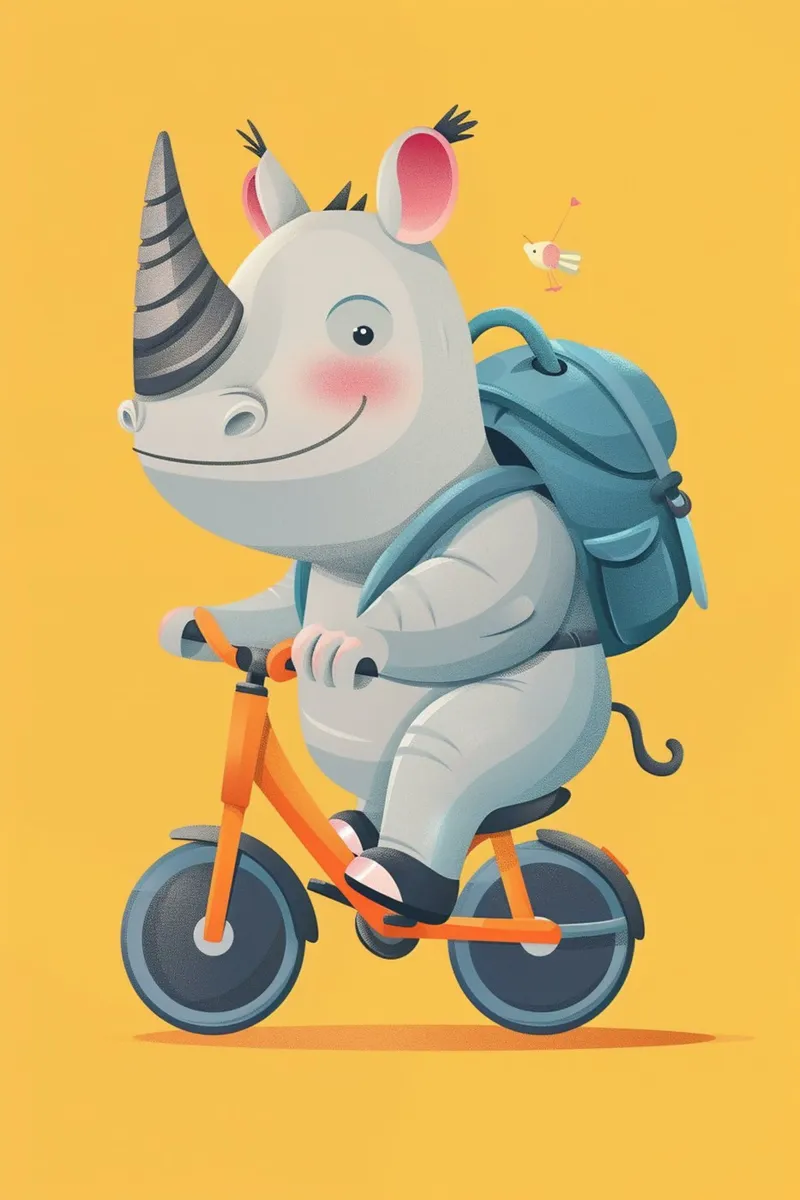 The Adventurous Rhino poster da wonderfolk