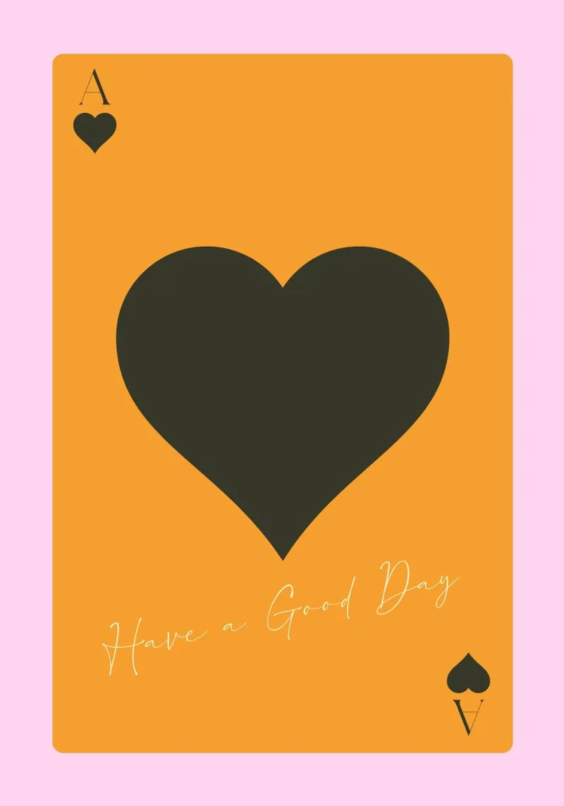 Have a Good Day - Schoppen Aas Kaart Kunst canvas met Baklijst van homdeco