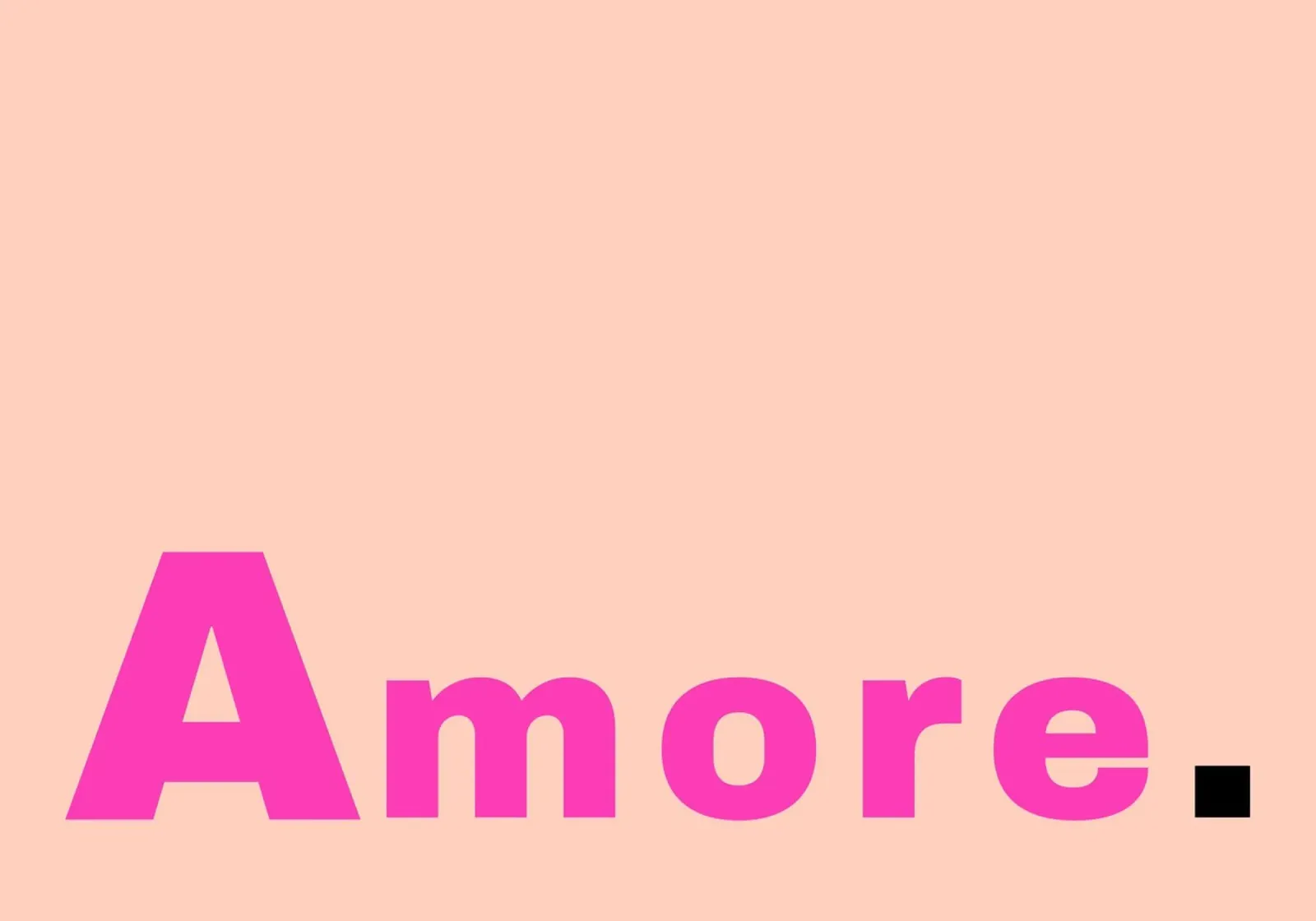 Retro Amore Poster - Minimalist Pink & Fuchsia Art canvas with Floater frame by homdeco