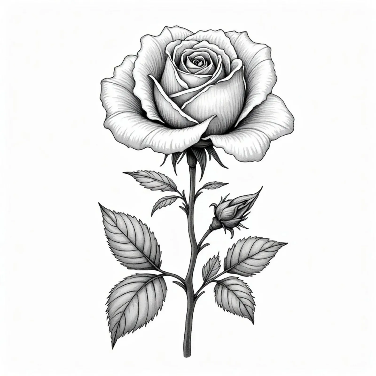 Eine detaillierte monochrome botanische Illustration Poster mit Kunststoffrahmen von Artistic-shop