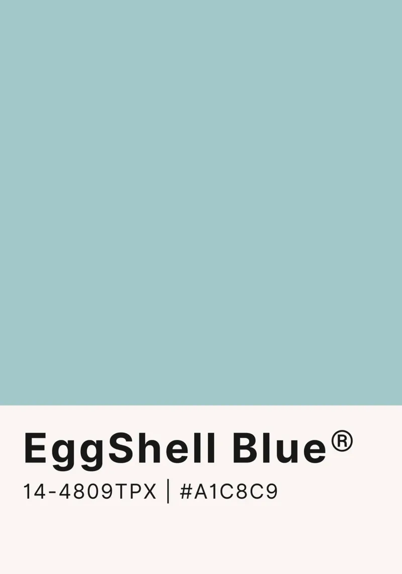 Pantone EggShell Blue - Minimalistische Farbblockkunst Poster von homdeco