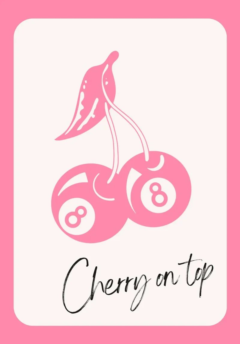 Cereza en la cima - 8 Ball Pool Art Print poster de homdeco
