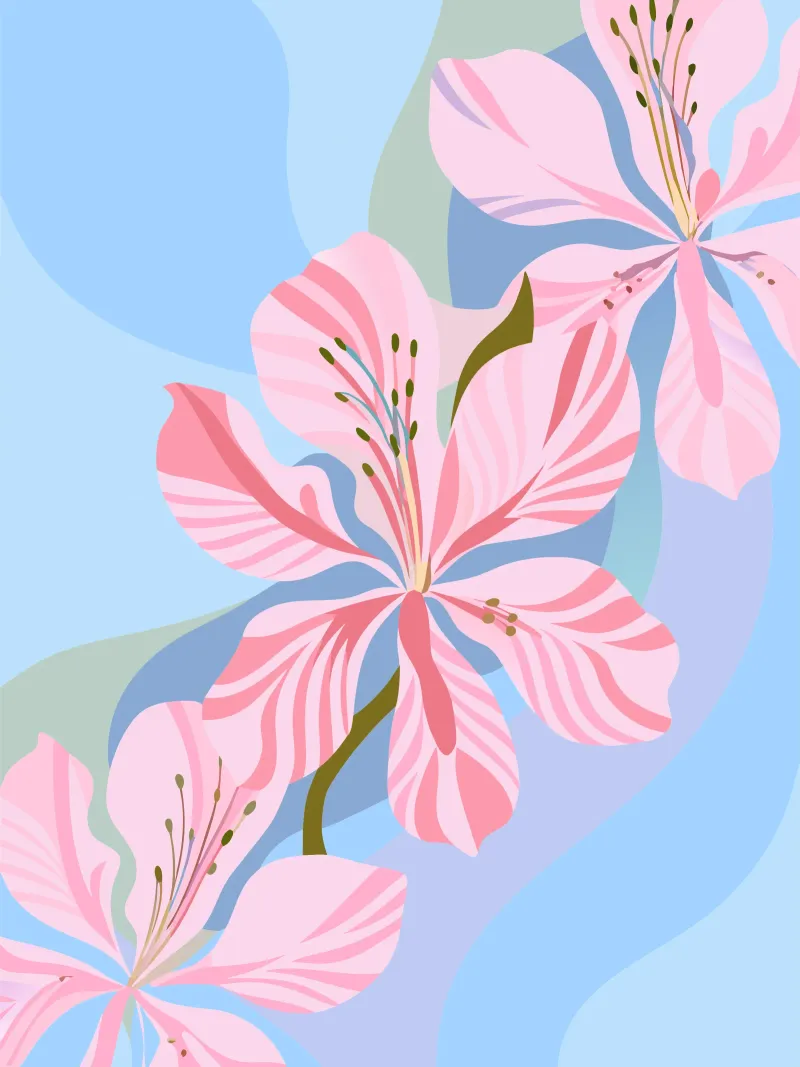 Fiore di Delonix Regia poster con telaio in plastica da HAPPY SHOP