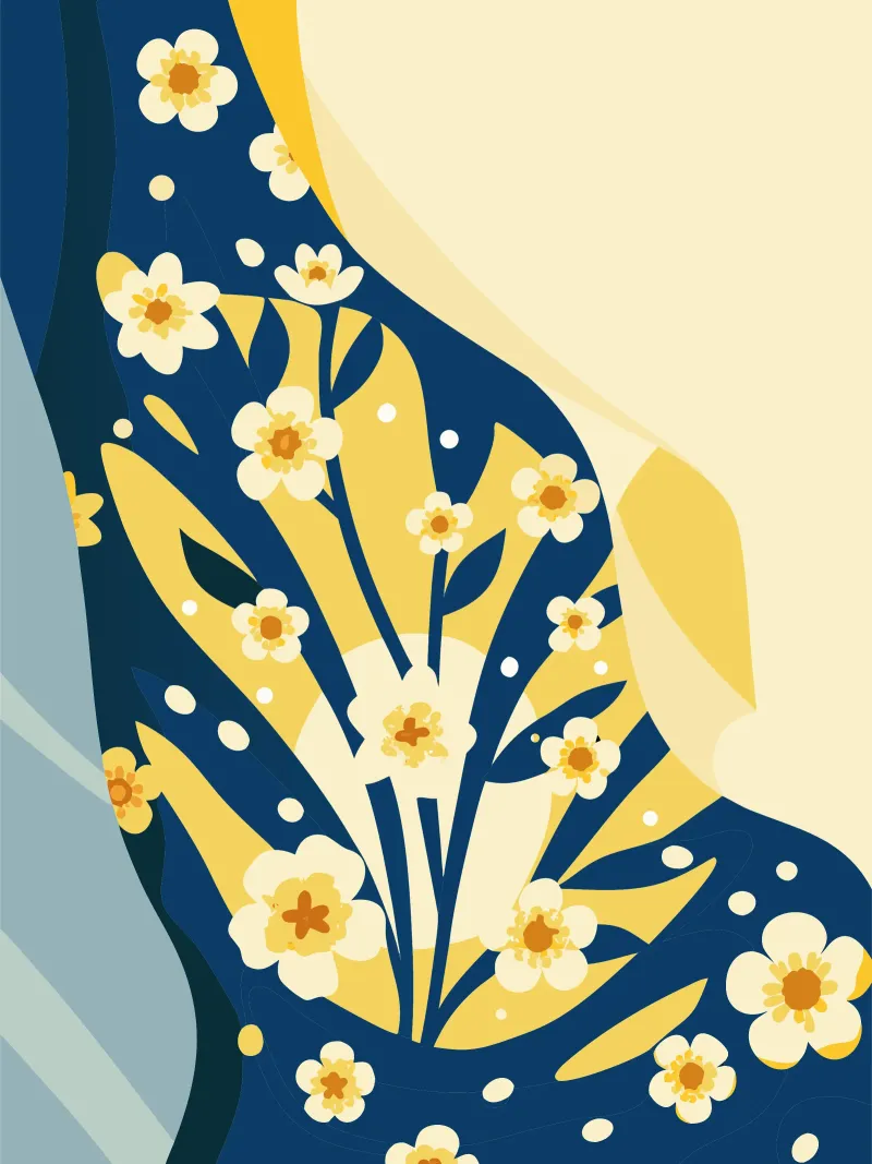 Gypsophila Tetragona Fiore poster da HAPPY SHOP