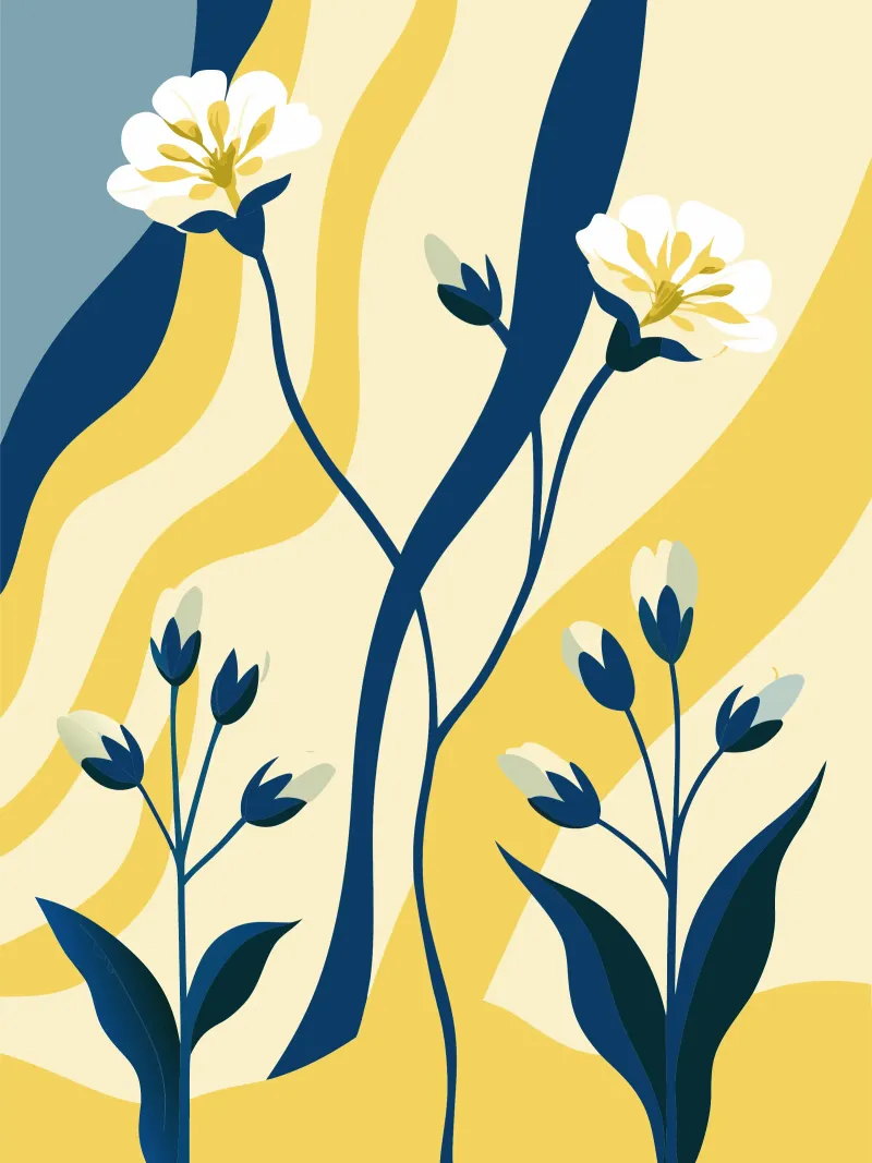 Gypsophila Tetragona Fiore poster con telaio in plastica da HAPPY SHOP