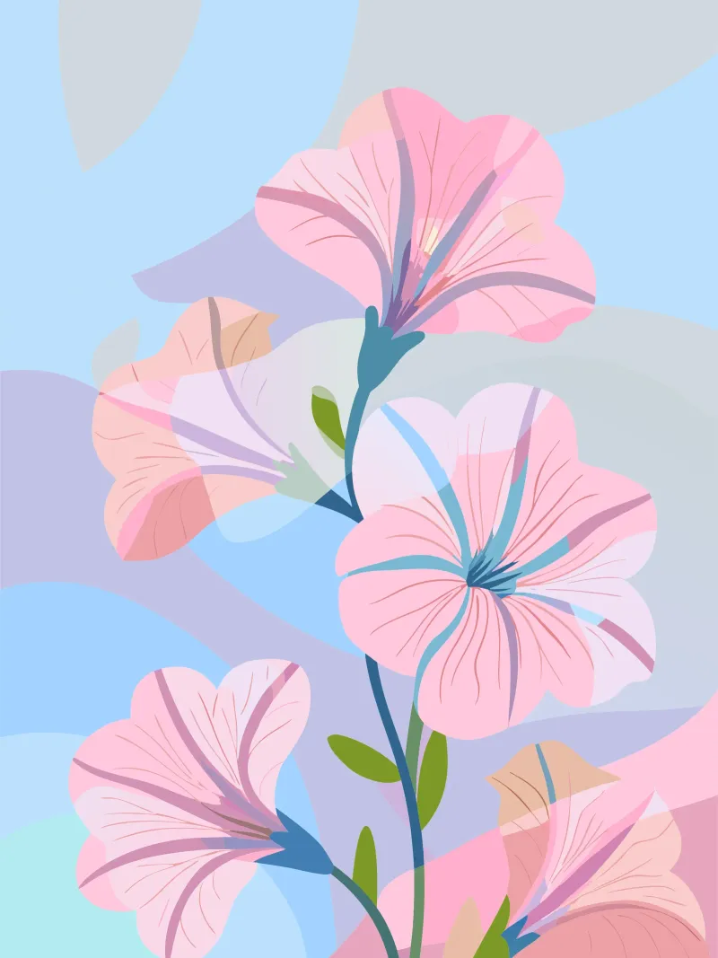 Fiori di petunia poster da HAPPY SHOP