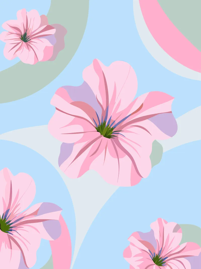 Fiori di petunia poster da HAPPY SHOP