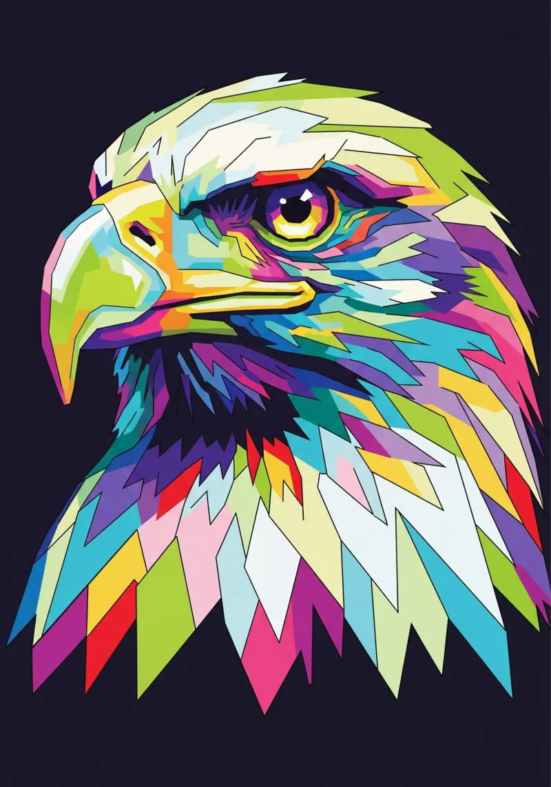Colorful of Eagle (1) alluminio dibond da Wild Life studio