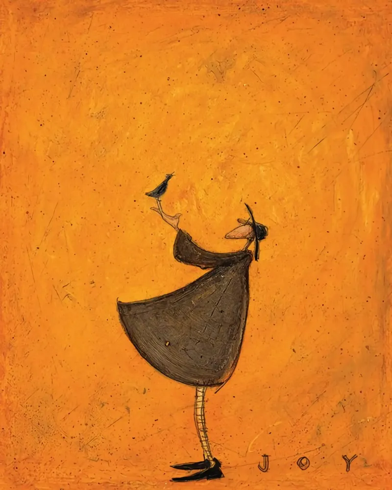 Kunst Sam Toft A volte ci sediamo a pensare poster con telaio in legno da Patrick Mitchell
