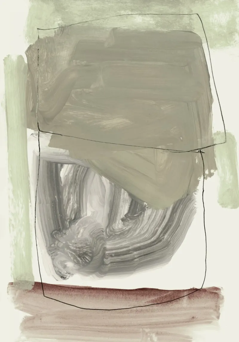 line and shape abstract tela da IRIS LEHNHARDT FINE ART