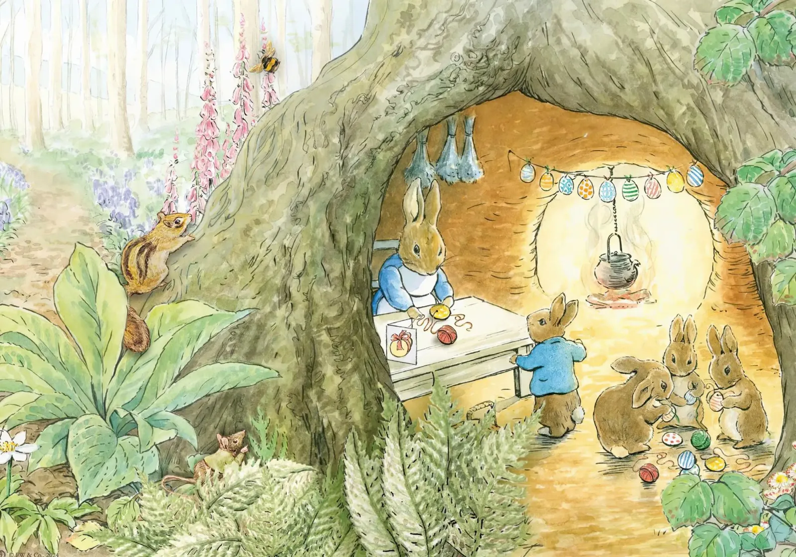 Famiglia Peter Rabbit poster con telaio in alluminio da muench benjamin