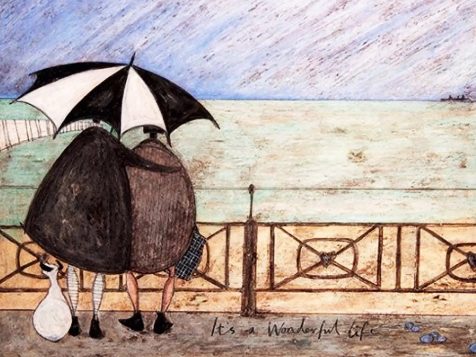 sam toft è una vita meravigliosa poster con telaio in alluminio da Patrick Mitchell