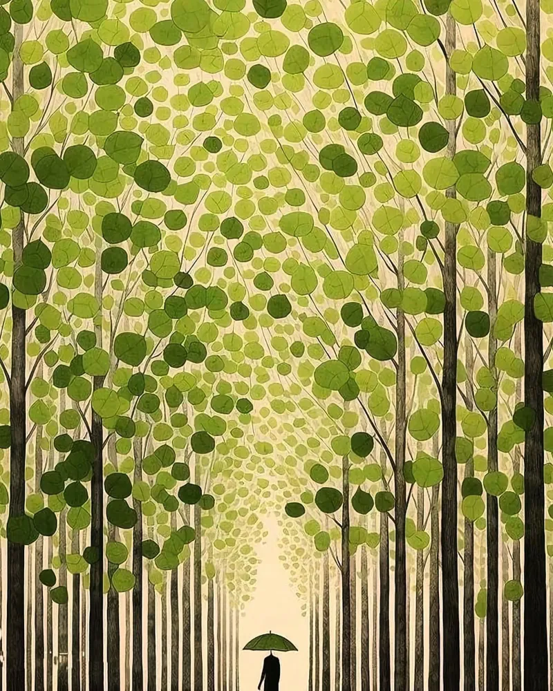 canopy silhouette poster con telaio in alluminio da Histrol