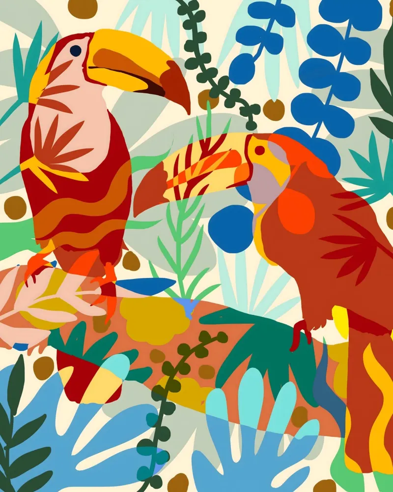 Il tucano del mio amore poster con telaio in alluminio da 83oranges