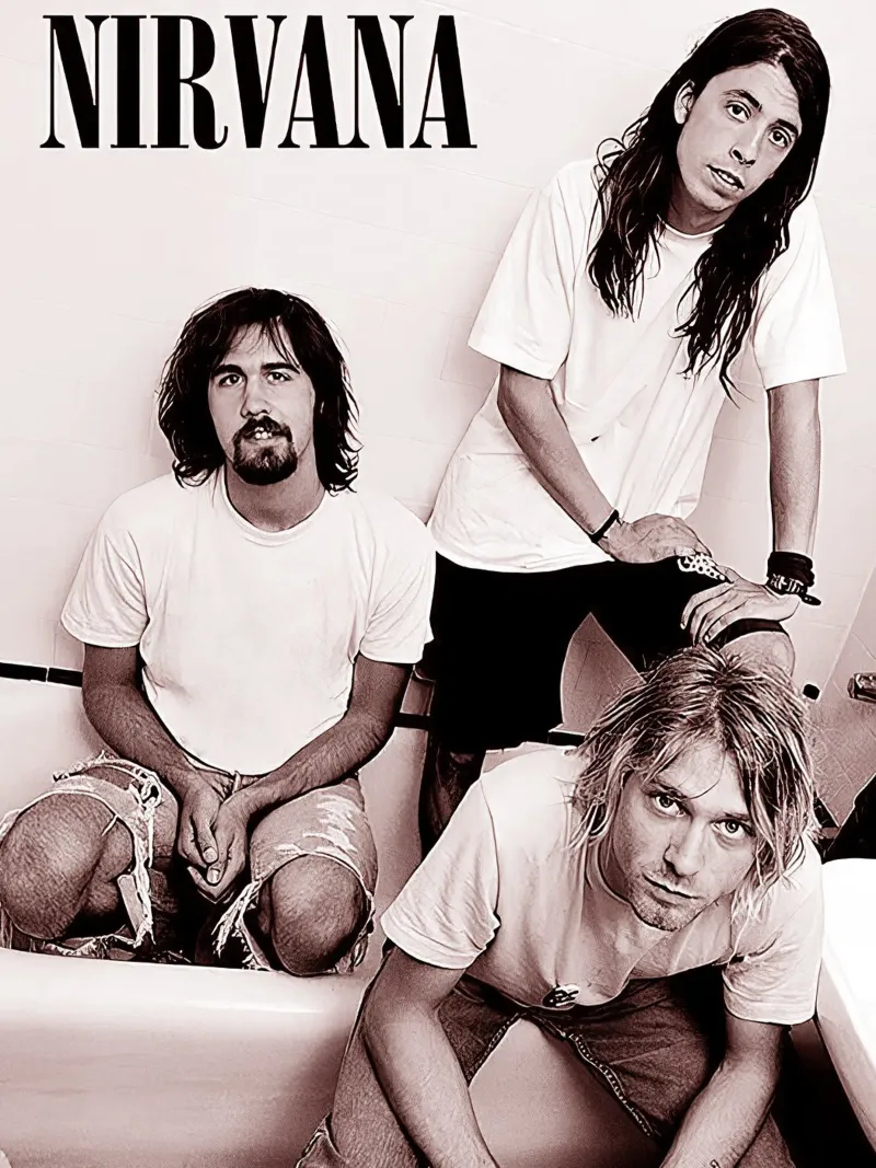 Nirvana poster con telaio in alluminio da Musadad Shop