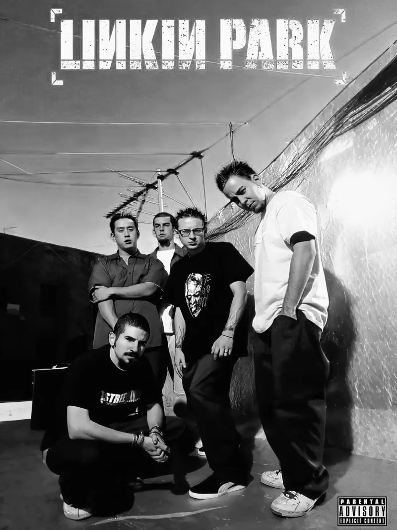 Linkin Park poster con telaio in legno da Musadad Shop