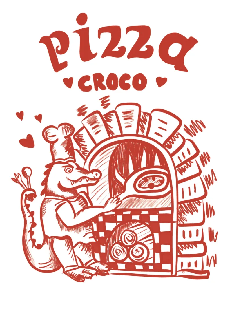 Pizza Croco poster da Studio Dolci
