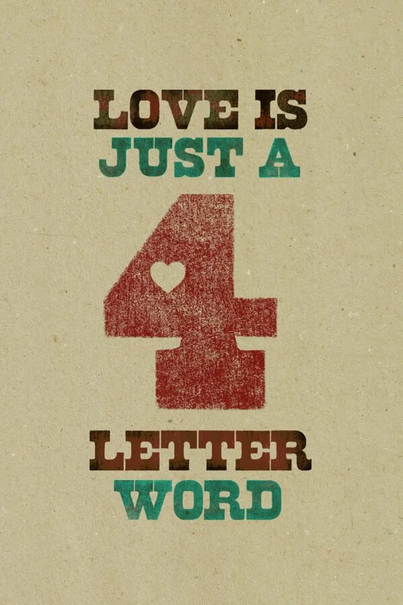 four letter word Backlit Folie von Sammy Slabbinck