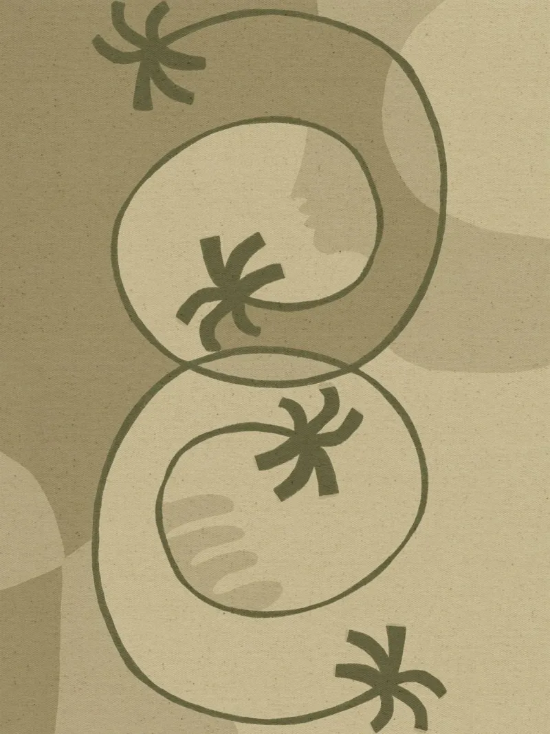 The Land Story 3 poster con telaio in plastica da Shatha Al Dafai