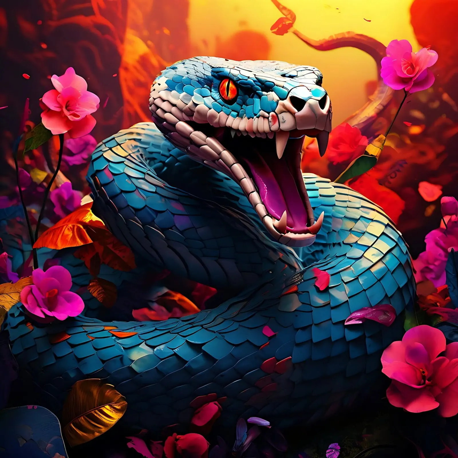 Stile_Serpente_J_1 plexiglass da Tierisch bunt by LK
