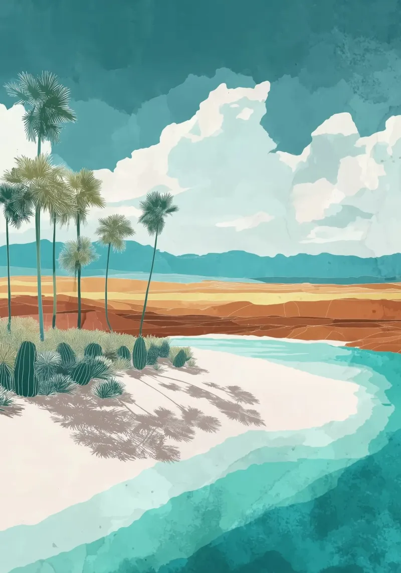 Tropical Mirage – Desert Dreams by the Shore pellicola backlit da Dune