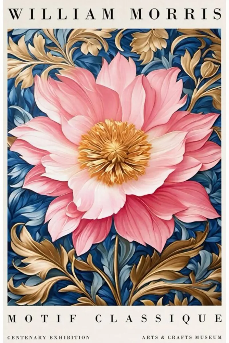 peonie in fiore tela con Cornice a cassetta da Ropech Shop