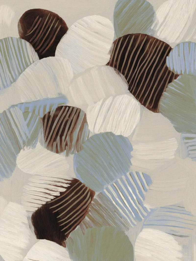 Fossil Leafs poster con telaio in plastica da treechild