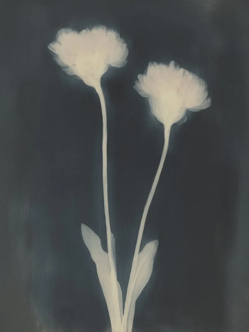 Faded Bloom No 02 poster con telaio in legno da treechild