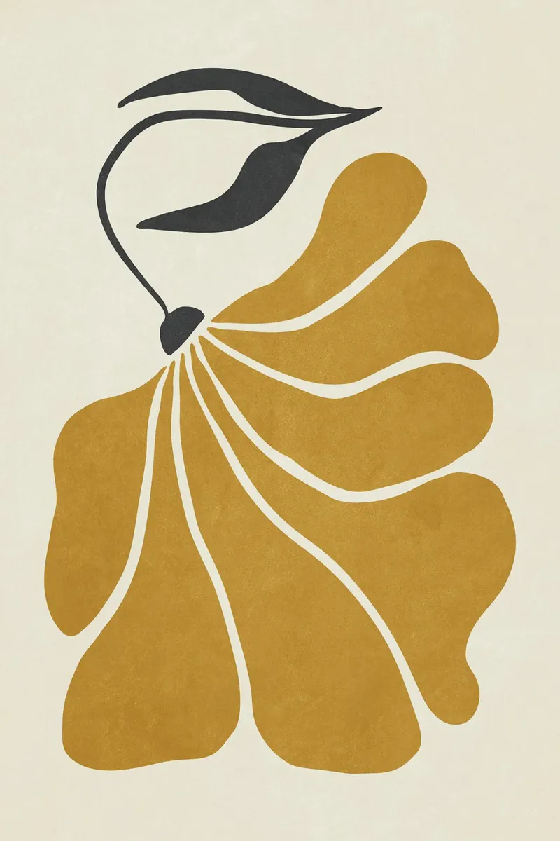 Fiore giallo organico II poster da robertmotoiart