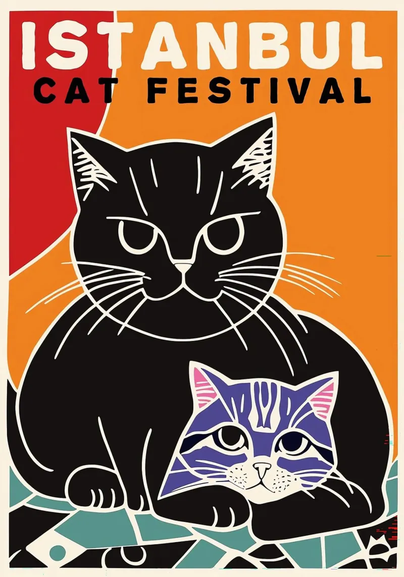 Festival dei gatti di Istanbul poster da Arjun