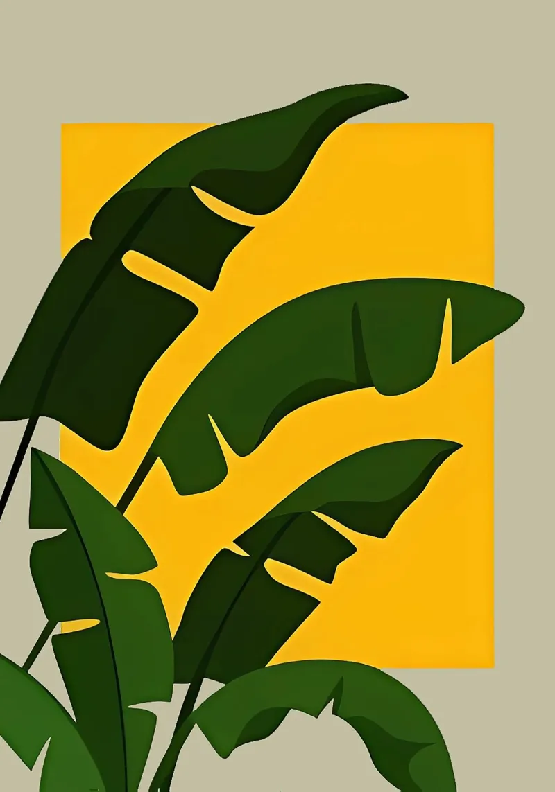 Banana Leaf poster con telaio in plastica da Jose