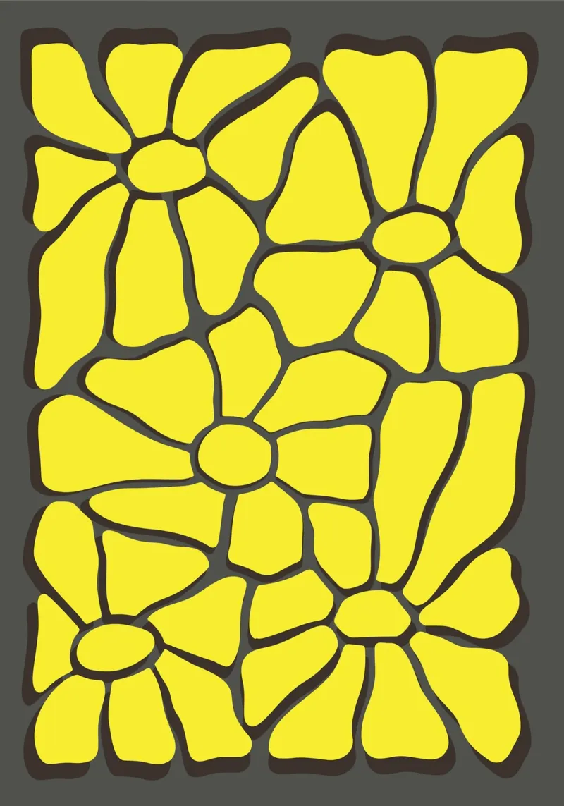 Flower composition poster con telaio in legno da RS LAB STUDIO