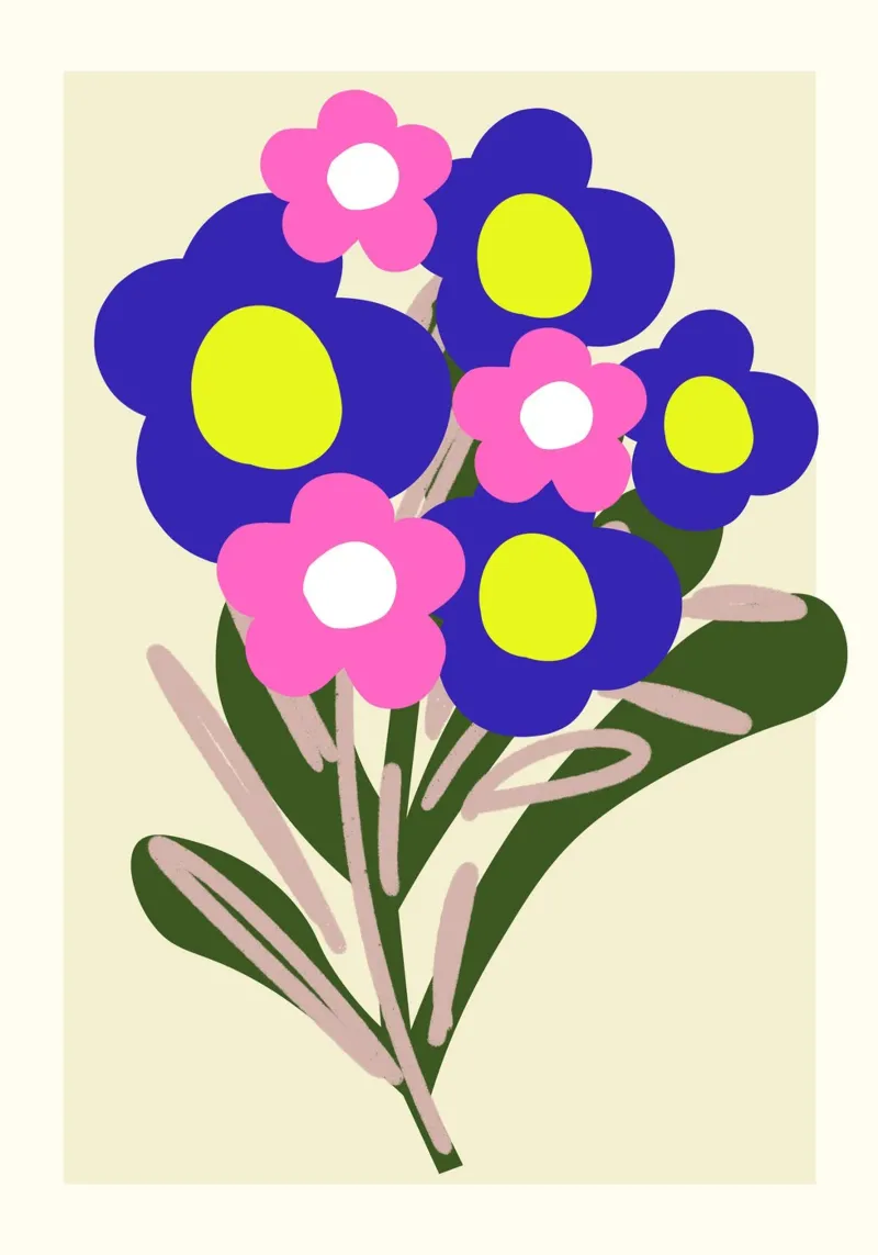 Echoes of Petals poster con telaio in plastica da RS LAB STUDIO